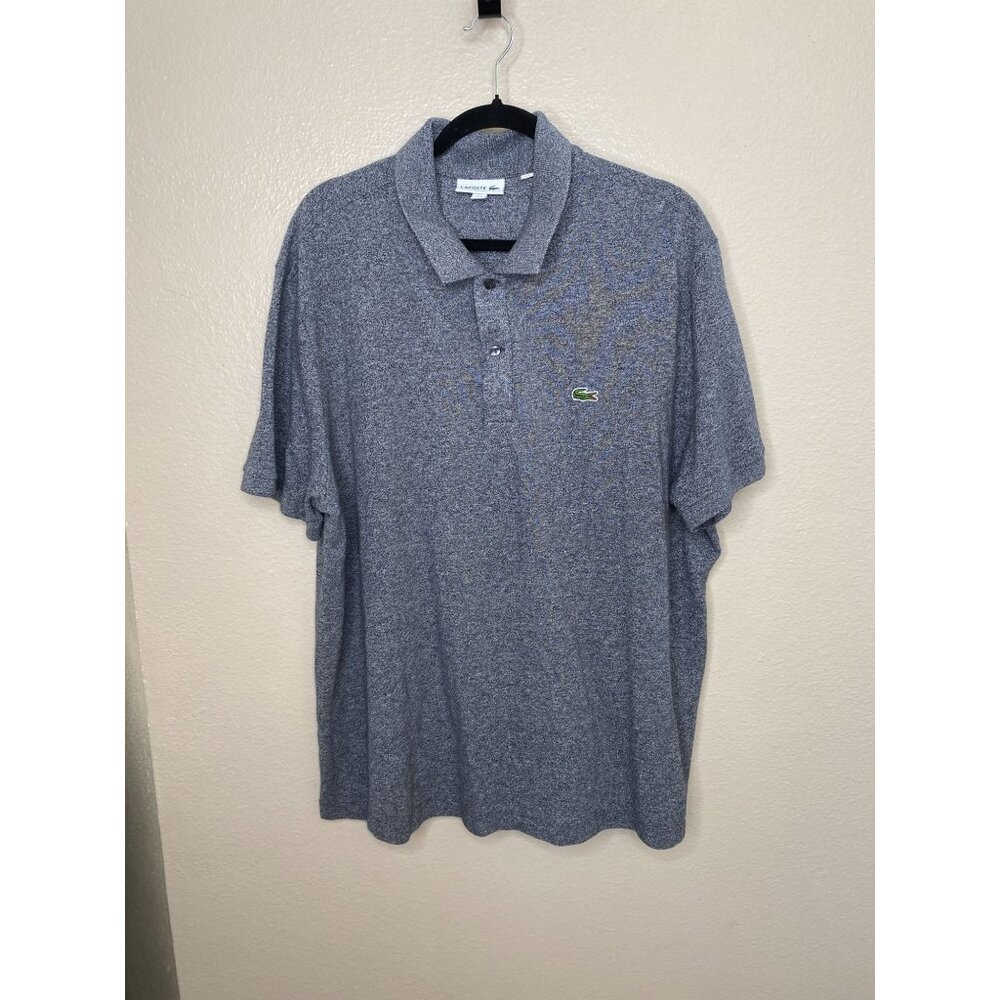Lacoste Mens Slim Fit Gray Polo Shirt US 4XL‎  100% Cotton Classic Casual Wear